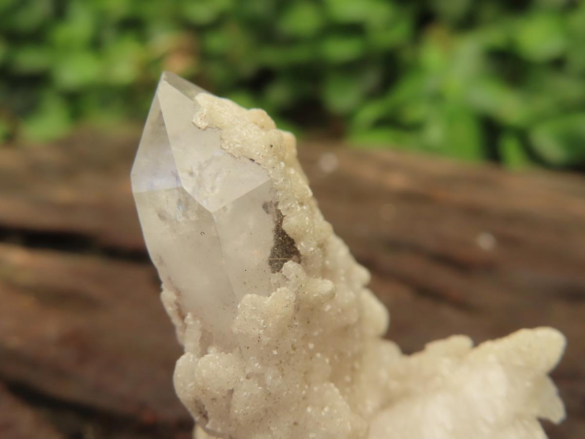Natural Clear Quartz Chalcopyrite, Cerussite Disk and Calcite, Crystal x 1 From Tsumeb, Namibia