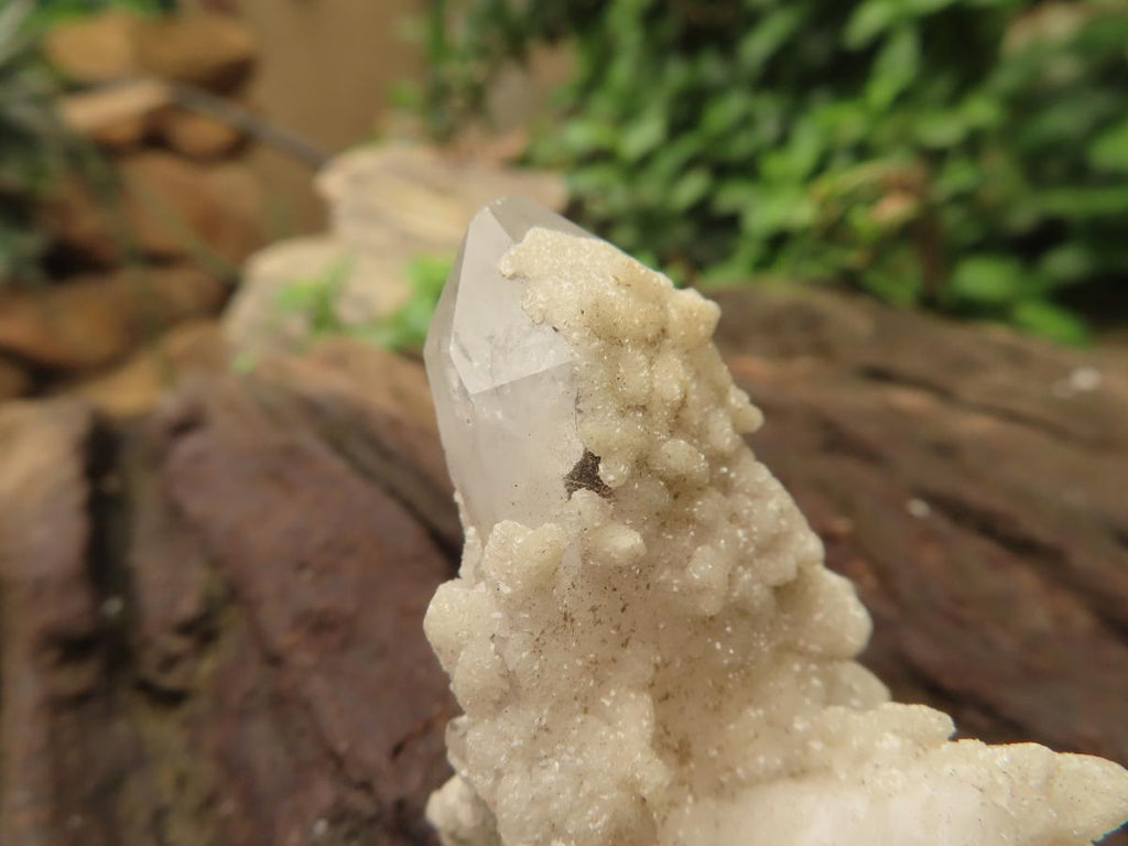 Natural Clear Quartz Chalcopyrite, Cerussite Disk and Calcite, Crystal x 1 From Tsumeb, Namibia