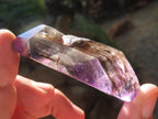 Polished Double Terminated Smokey Amethyst Window Quartz Crystal X 1 From Akansobe, Madagascar