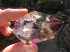 Polished Double Terminated Smokey Amethyst Window Quartz Crystal X 1 From Akansobe, Madagascar