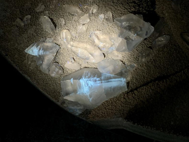 Polished Septerye "Dragon's Egg" with Black Calcite Centre and Gypsum Crystals x 1 From Mahajanga, Madagascar