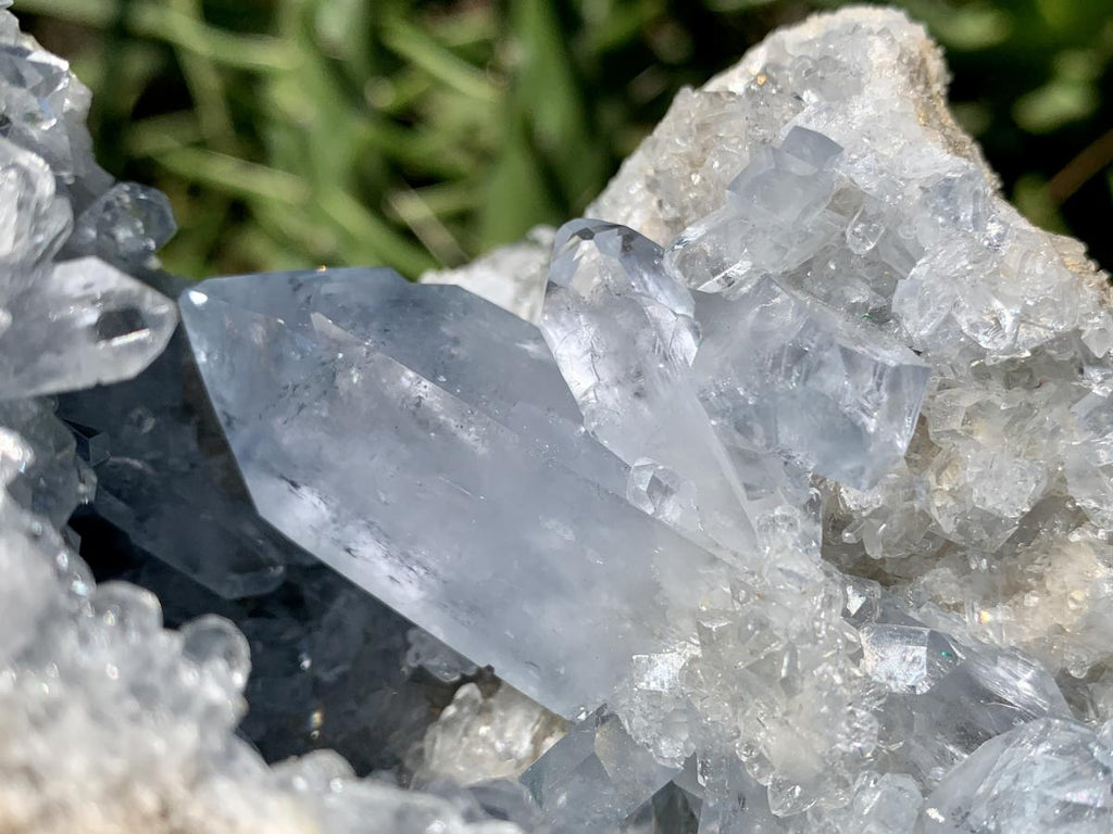 Acicular Rocks Natural Small Acicular Prismatic Celestite Geode x 1 From Madagascar ...
