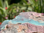 Natural Drusy Coated Chrysocolla and Salrose on Dolomite x 1 From Likasi, Congo