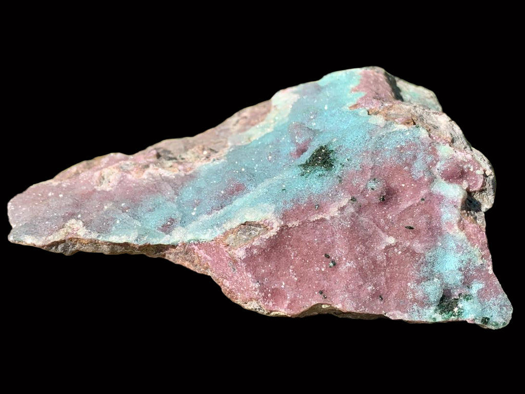 Natural Drusy Coated Chrysocolla and Salrose on Dolomite x 1 From Likasi, Congo