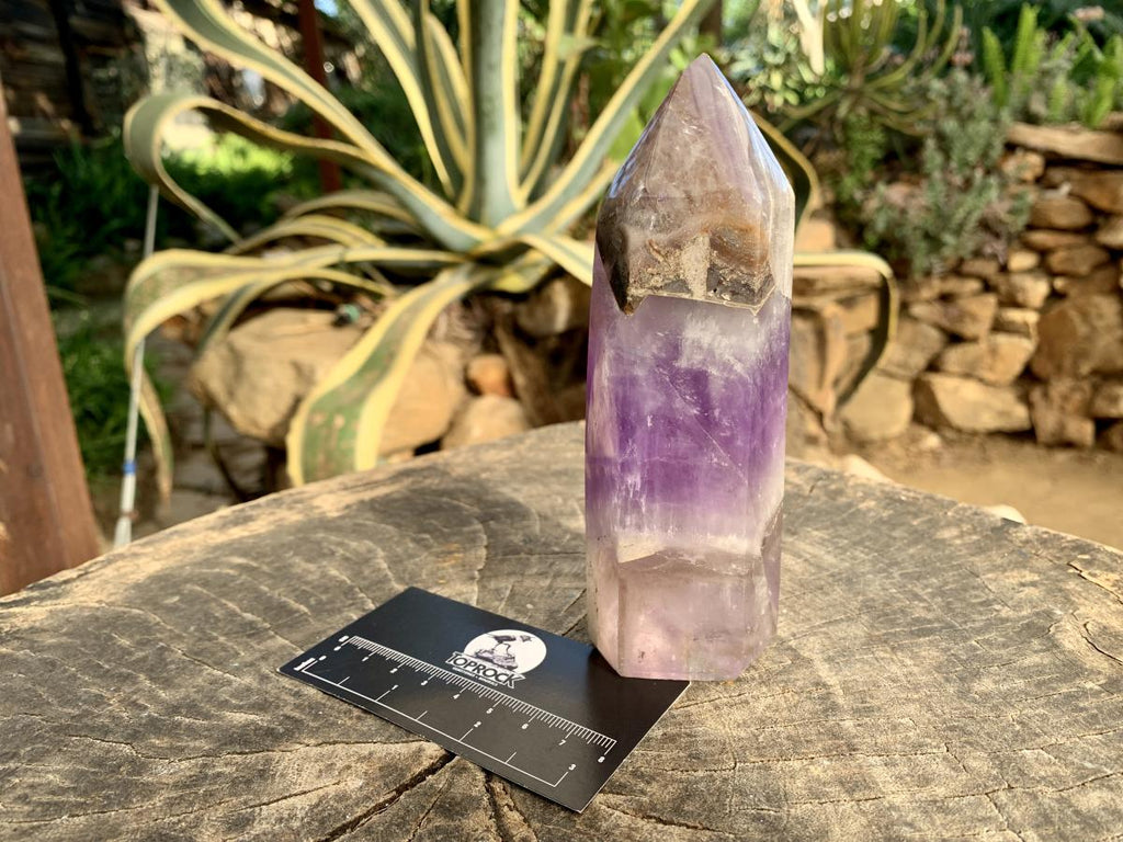 Polished Smokey Chevron Amethyst Crystal x 1 From Madagascar