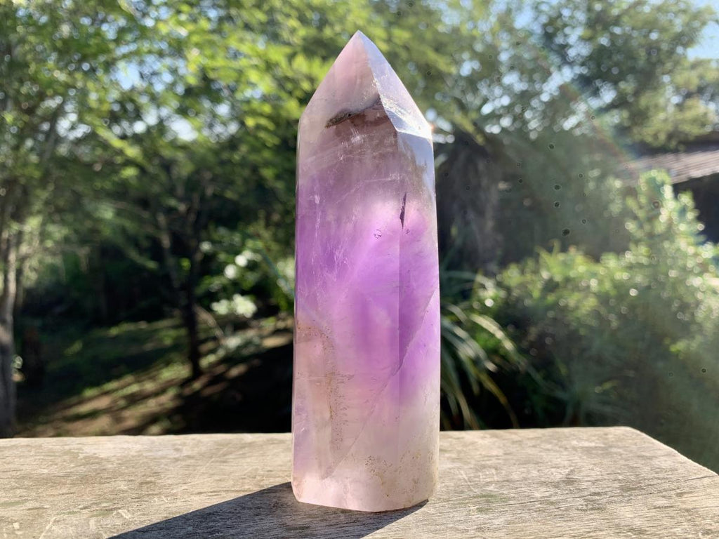 Polished Smokey Chevron Amethyst Crystal x 1 From Madagascar