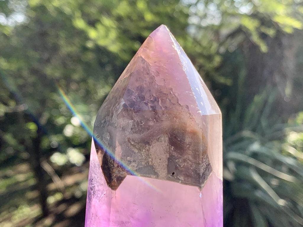 Polished Smokey Chevron Amethyst Crystal x 1 From Madagascar