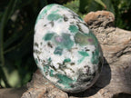 Polished Mutokolite Emerald Muscovite Mica Free Form with Fluorescent Rubies x 1 From Mutoko, Great Dyke, Zimbabwe