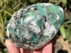 Polished Mutokolite Emerald Muscovite Mica Free Form with Fluorescent Rubies x 1 From Mutoko, Great Dyke, Zimbabwe