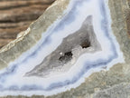 Polished On One Side Pair of Blue Lace Agate Specimens x 1 From Nsanje, Malawi