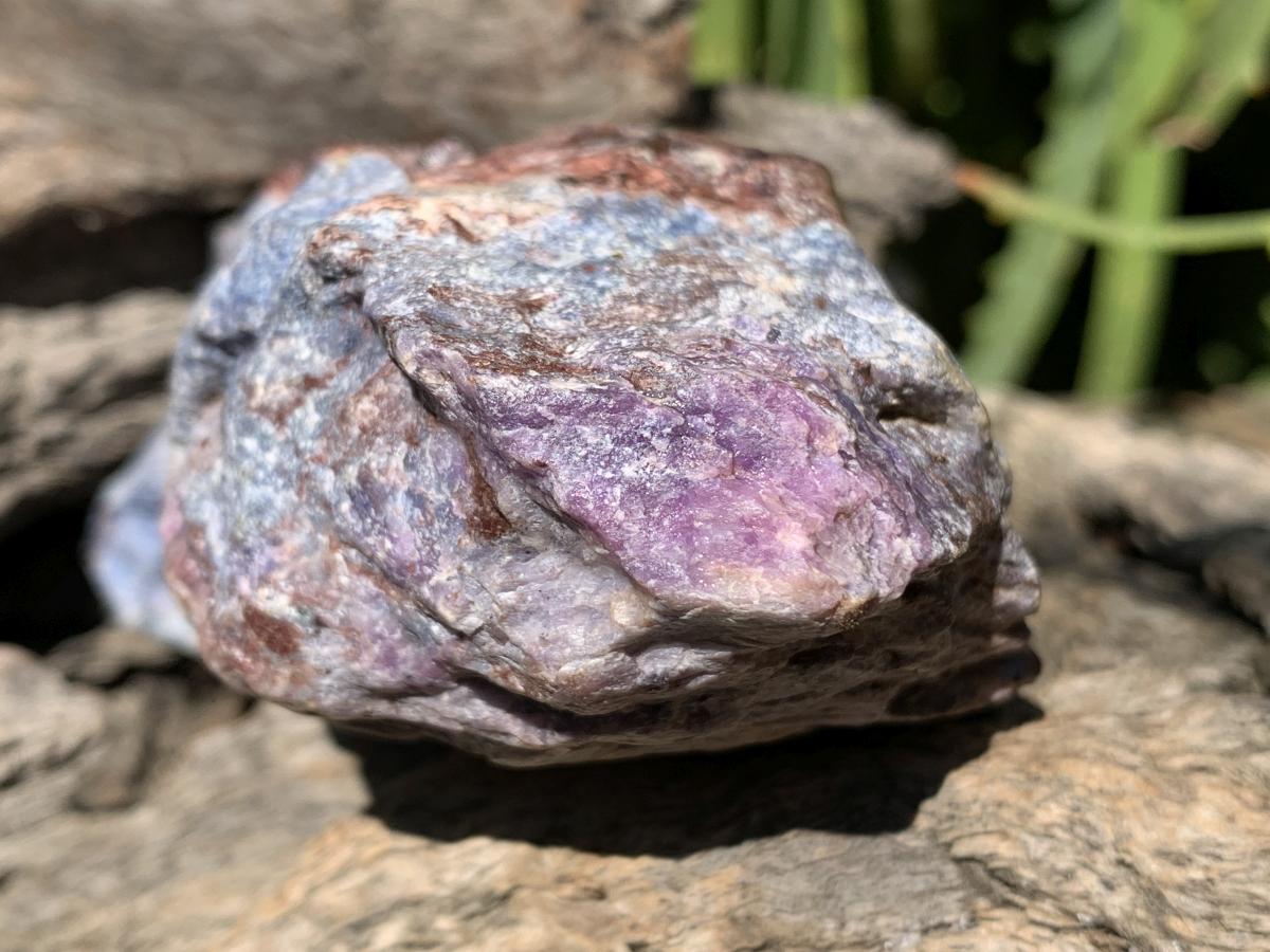 Natural Super Rare Blue Richterite with Sugilite x 1 From Wessels Mine, Northern Cape, South Africa