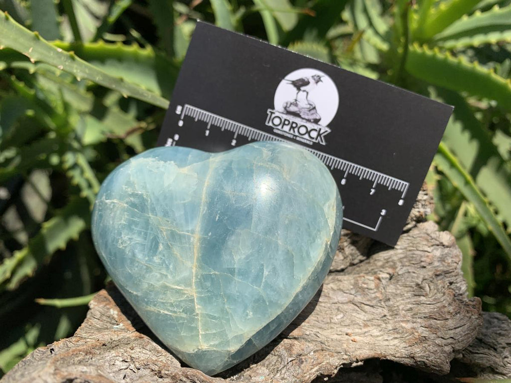 Polished Super Rare Aquamarine Gemstone Heart x 1 From Angola