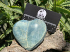 Polished Super Rare Aquamarine Gemstone Heart x 1 From Angola