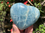 Polished Super Rare Aquamarine Gemstone Heart x 1 From Angola