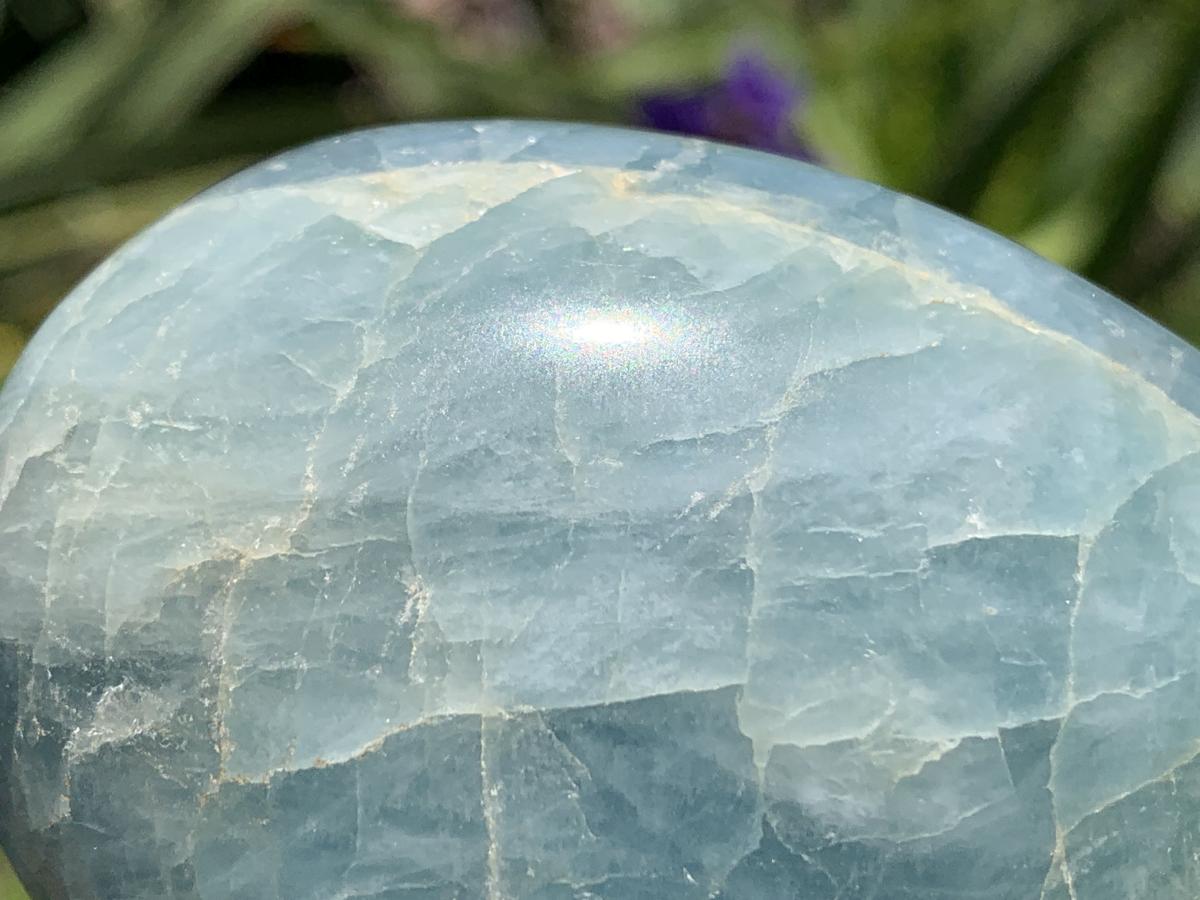 Polished Super Rare Aquamarine Gemstone Heart x 1 From Angola