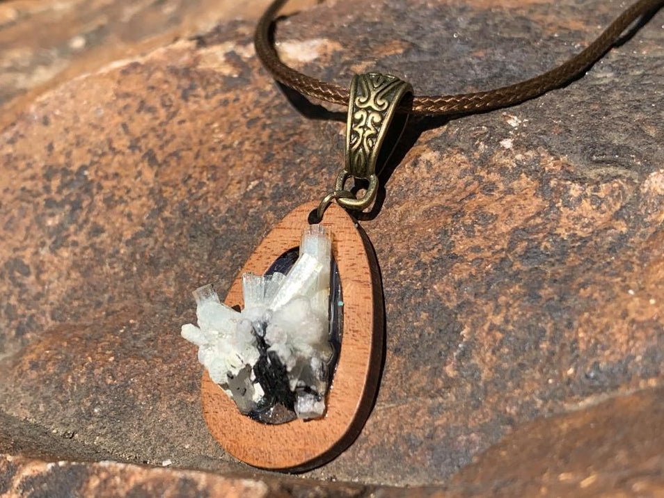 Hand Made Aquamarine Crystal Cluster Pendant x 1 From Erongo, Namibia