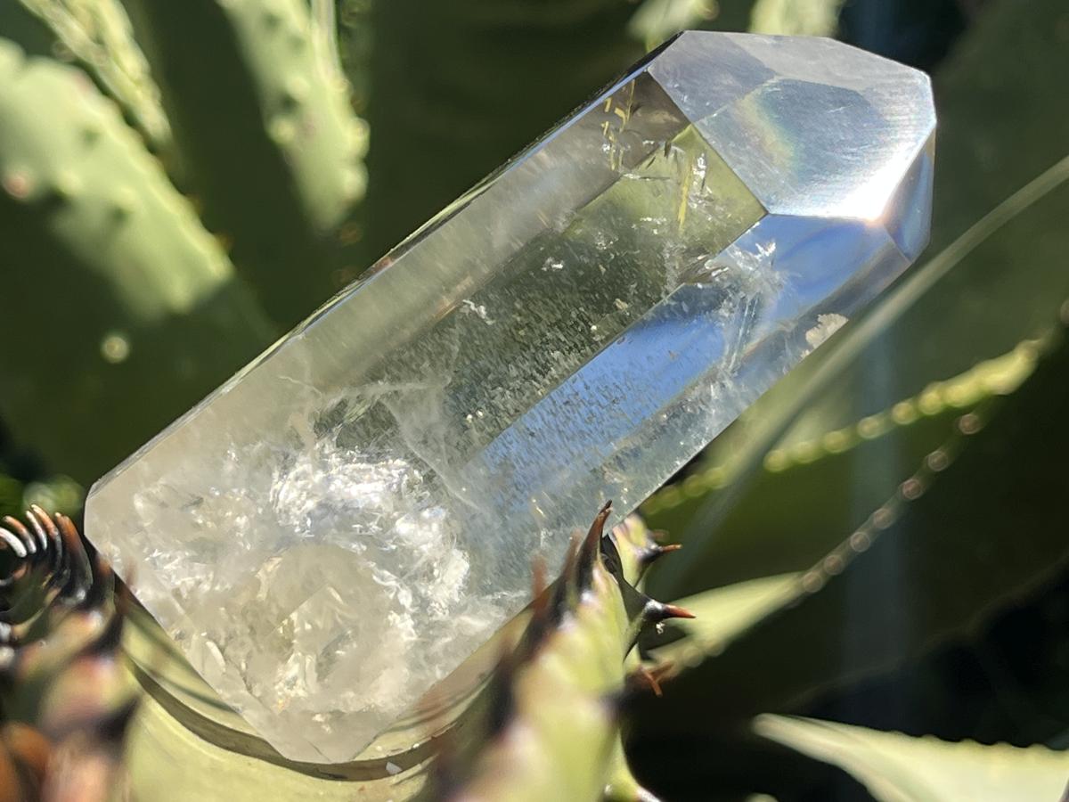 Polished Clear Wispy Smokey Phantom Quartz Crystal x 1 From Anzojorobe, Madagascar