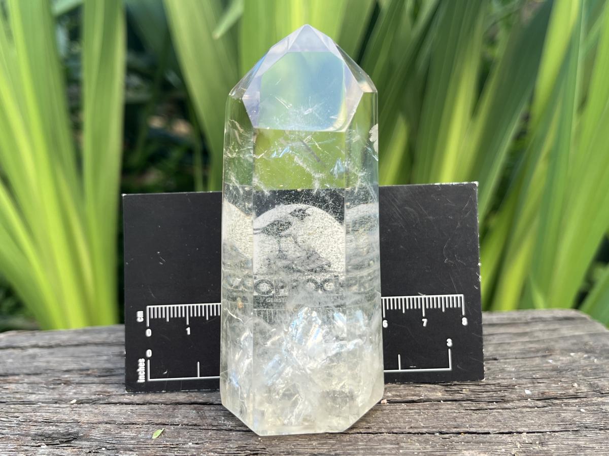 Polished Clear Wispy Smokey Phantom Quartz Crystal x 1 From Anzojorobe, Madagascar