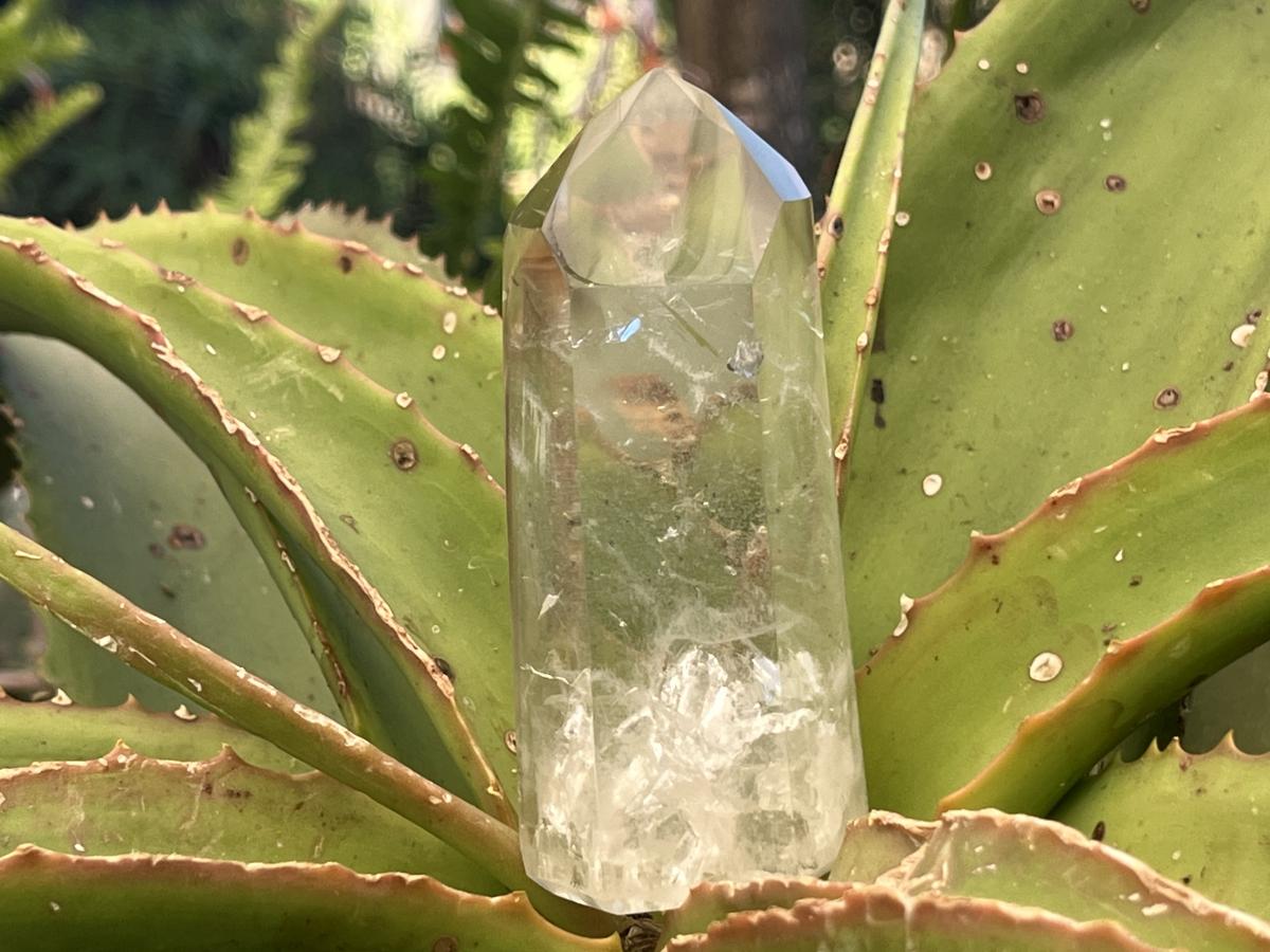 Polished Clear Wispy Smokey Phantom Quartz Crystal x 1 From Anzojorobe, Madagascar