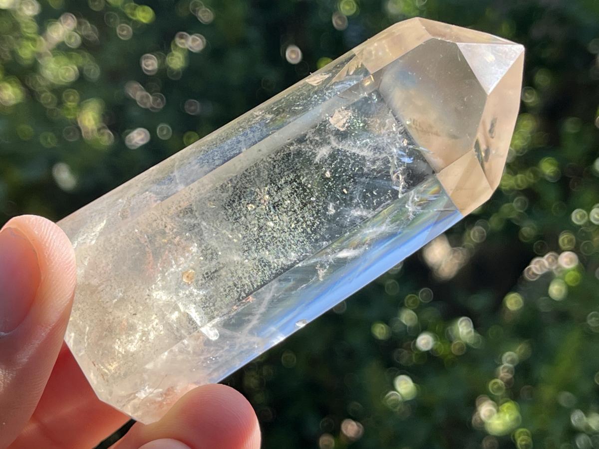 Polished Clear Wispy Smokey Phantom Quartz Crystal x 1 From Anzojorobe, Madagascar