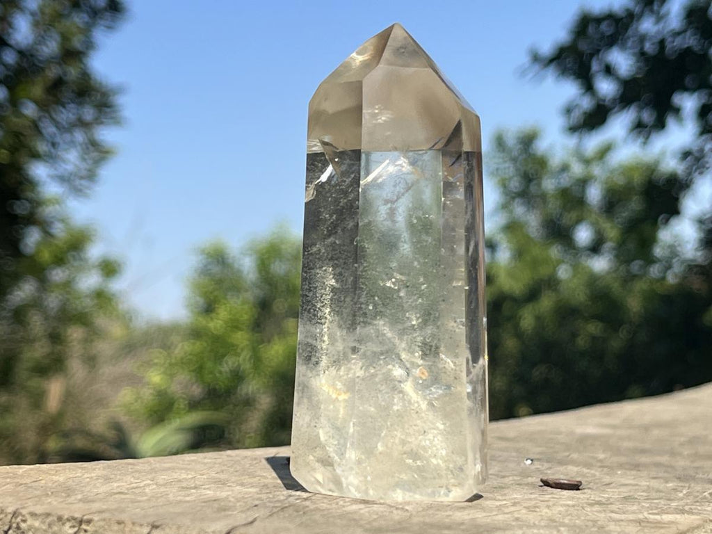 Polished Clear Wispy Smokey Phantom Quartz Crystal x 1 From Anzojorobe, Madagascar
