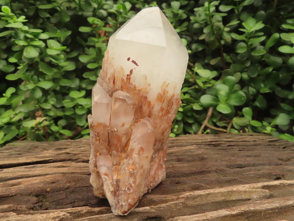 Polished White Phantom Cascading Candle Quartz Crystal x 1 From Madagascar