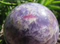 Polished Purple Lepidolite with Pink Rubellite Tourmaline Sphere x 1 From Madagascar