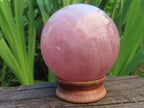 Polished Large Gemmy Star Rose Quartz Sphere x 1 From Ambatondrazaka, Madagascar
