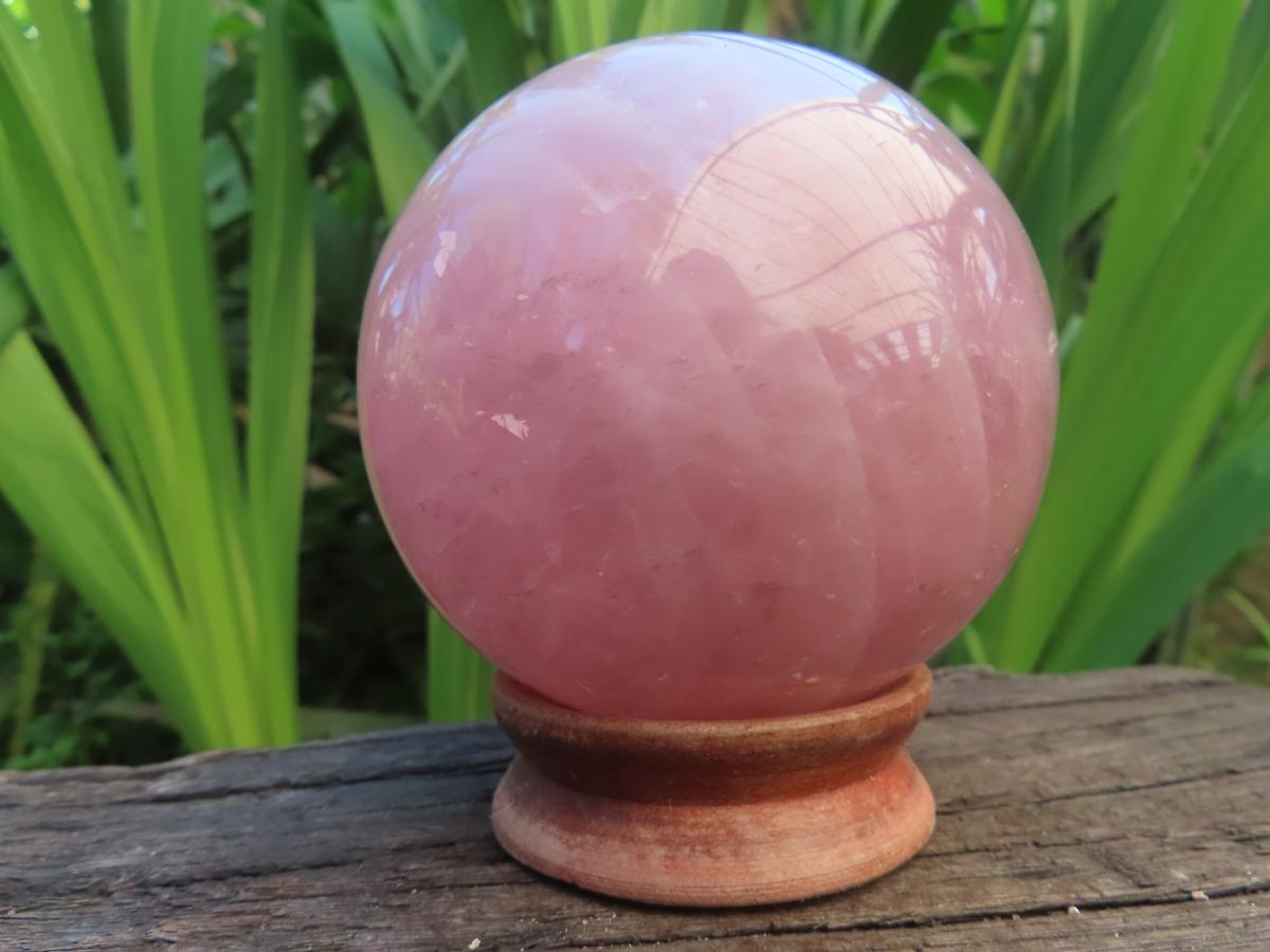 Polished Large Gemmy Star Rose Quartz Sphere x 1 From Ambatondrazaka, Madagascar