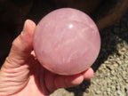 Polished Large Gemmy Star Rose Quartz Sphere x 1 From Ambatondrazaka, Madagascar