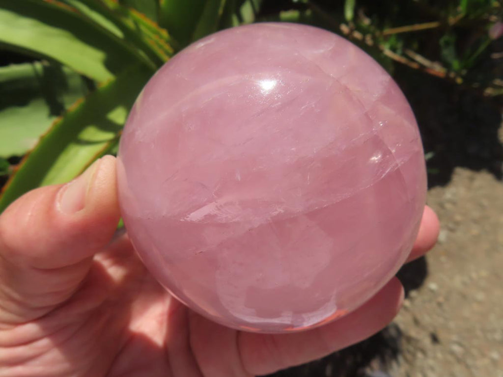 Polished Large Gemmy Star Rose Quartz Sphere x 1 From Ambatondrazaka, Madagascar