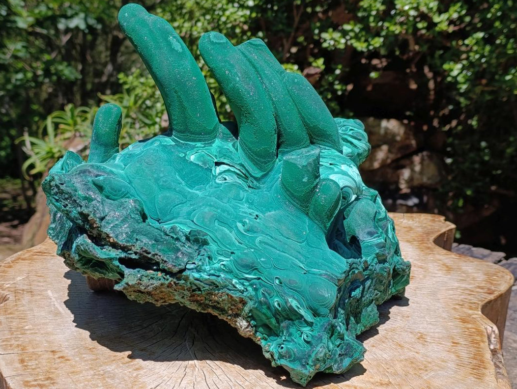 Natural XL Exquisite Malachite Stalagmite Specimen x 1 from Kasompe, Congo