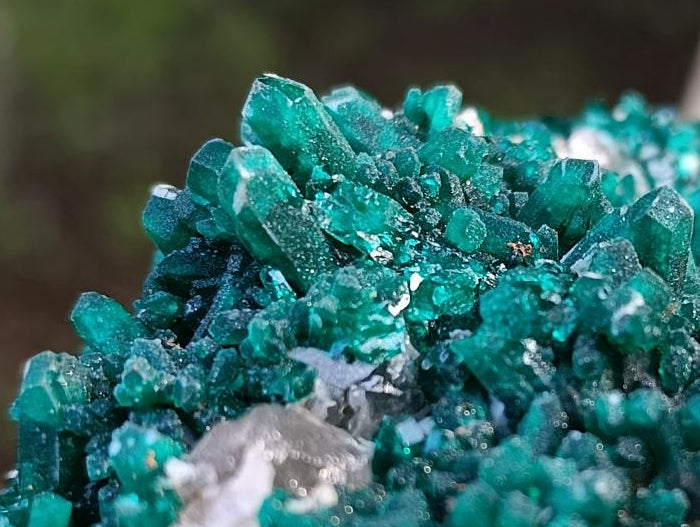 Natural XL Rare Dioptase and Drusy Dolomite Museum Specimen x 1 From Manamba Mine, Congo