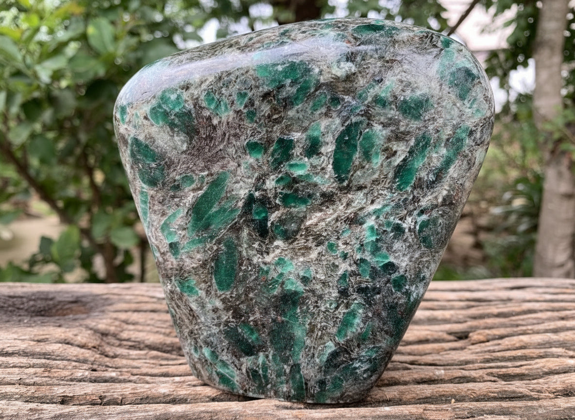 Polished Rare Mutokolite Emerald Muscovite Mica Standing Free Form x 1 From Mutoko, Zimbabwe