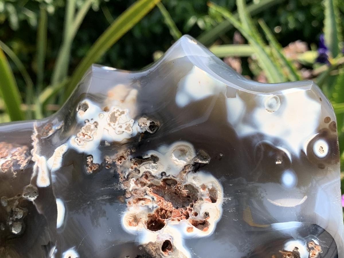 Polished Large Agate Flame Sculpture  x 1 From Madagascar