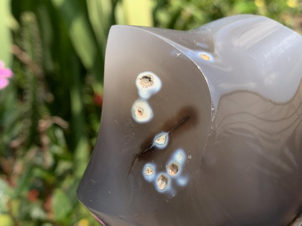 Polished Large Agate Flame Sculpture  x 1 From Madagascar
