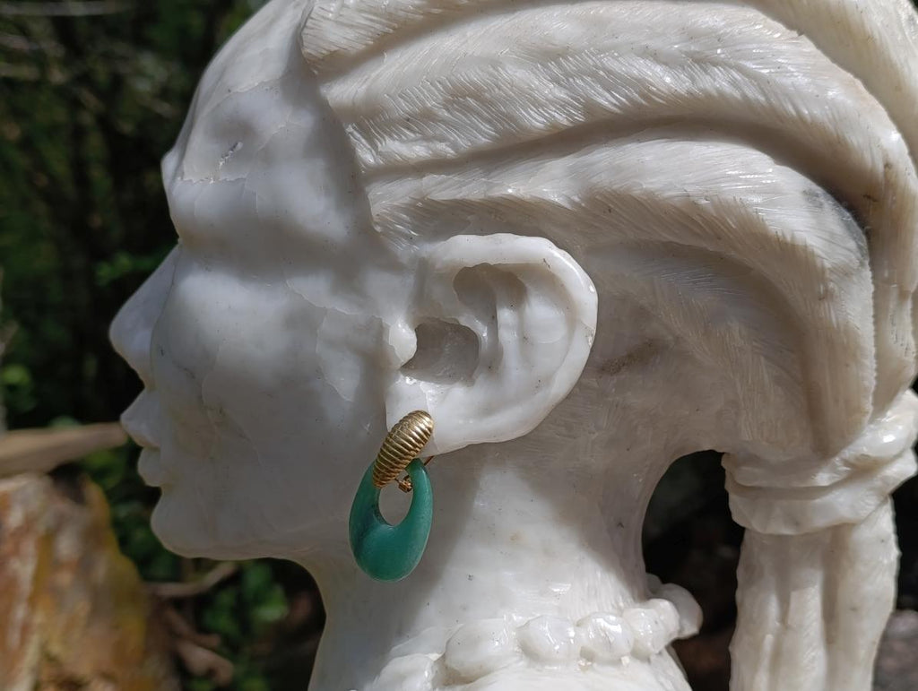 Hand Made XXL Traditional African Woman Bust White Marble Sculpture x 1 From Zimbabwe