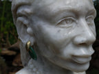 Hand Made XXL Traditional African Woman Bust White Marble Sculpture x 1 From Zimbabwe