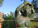 Hand Made XL Dancing Woman Verdite Bust Sculpture x 1 From Zimbabwe