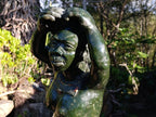 Hand Made XL Dancing Woman Verdite Bust Sculpture x 1 From Zimbabwe