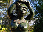Hand Made XL Dancing Woman Verdite Bust Sculpture x 1 From Zimbabwe