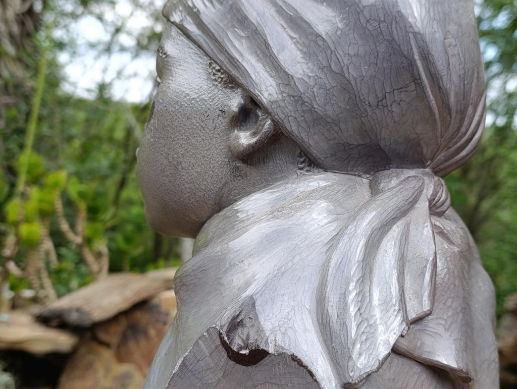 Hand Made Young African Girl Wonder Stone Bust Sculpture x 1 From Zimbabwe