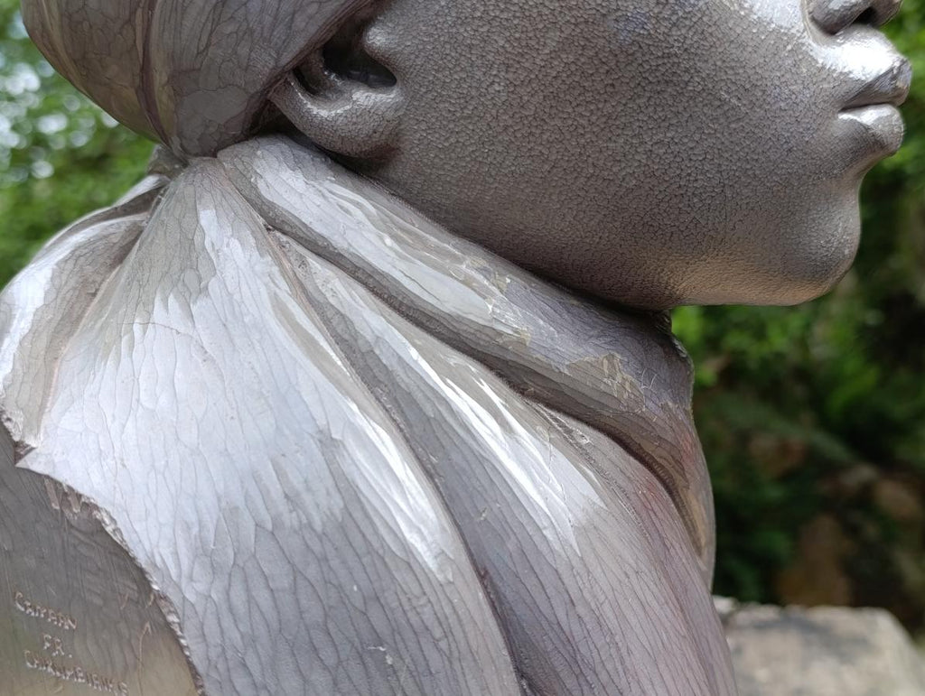 Hand Made Young African Girl Wonder Stone Bust Sculpture x 1 From Zimbabwe