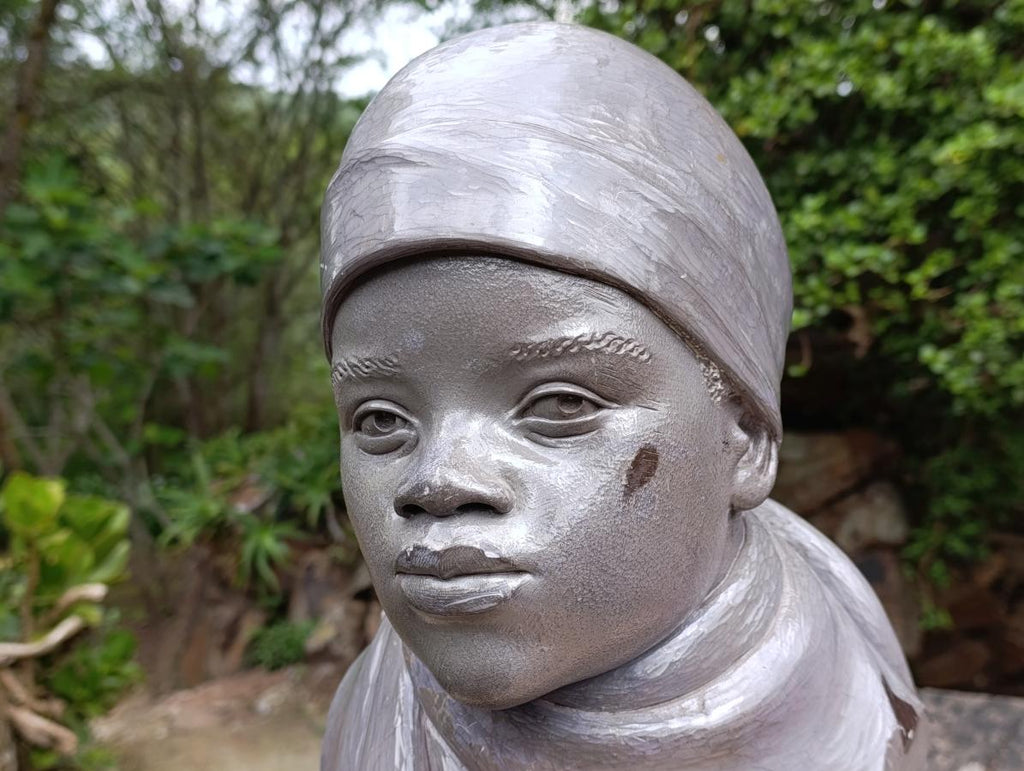 Hand Made Young African Girl Wonder Stone Bust Sculpture x 1 From Zimbabwe