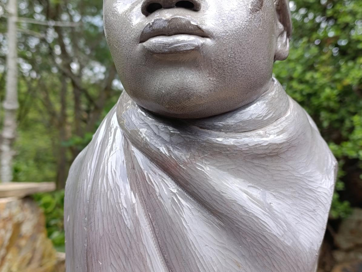 Hand Made Young African Girl Wonder Stone Bust Sculpture x 1 From Zimbabwe