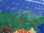 Hand Made Vintage Lapis Lazuli World Map With Time Zone Clocks x 1 From China
