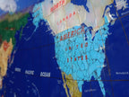 Hand Made Vintage Lapis Lazuli World Map With Time Zone Clocks x 1 From China