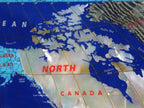 Hand Made Vintage Lapis Lazuli World Map With Time Zone Clocks x 1 From China
