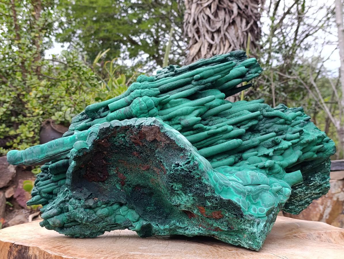Natural XXL Stalactite Malachite Specimen x 1 From Kolwezi, Congo