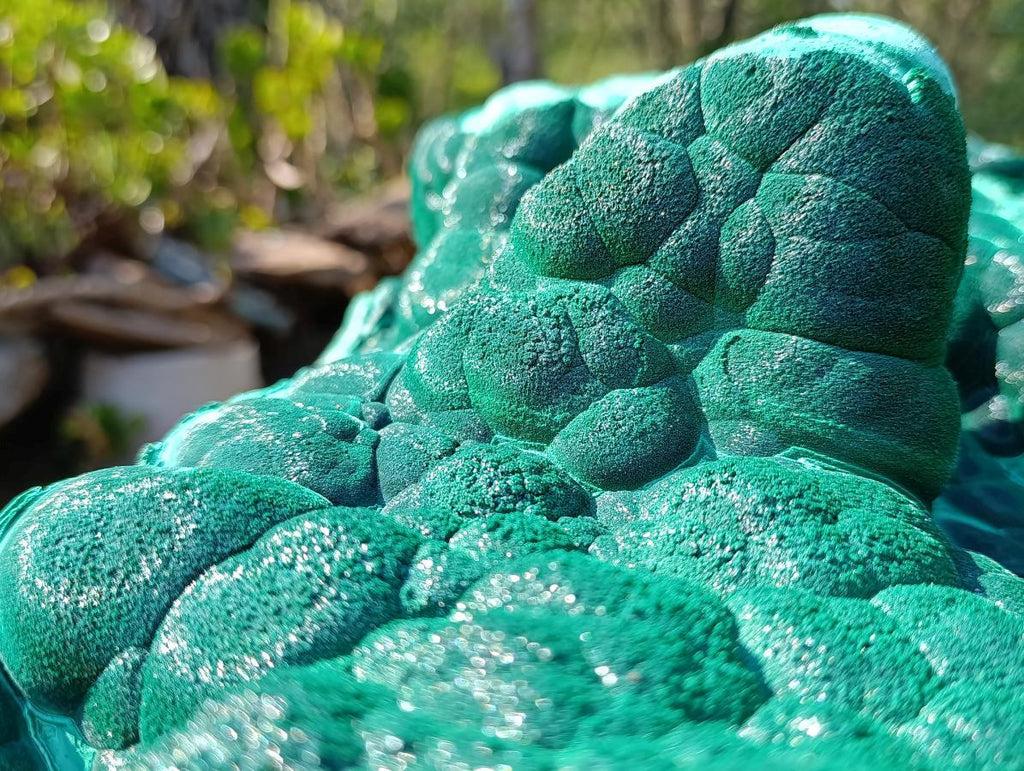 Natural XXL Crystalline Coated Malachite Stalagmite Specimen x 1 From Kolwezi, Congo